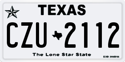 TX license plate CZU2112