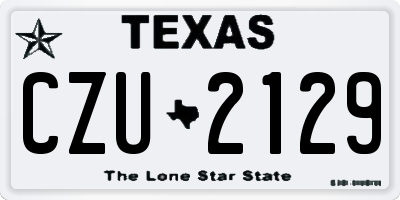 TX license plate CZU2129