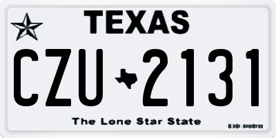 TX license plate CZU2131