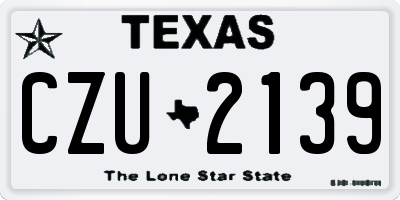 TX license plate CZU2139