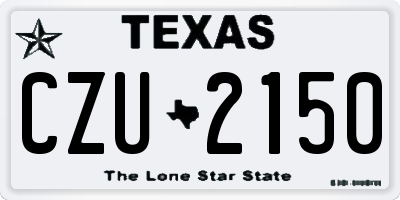TX license plate CZU2150