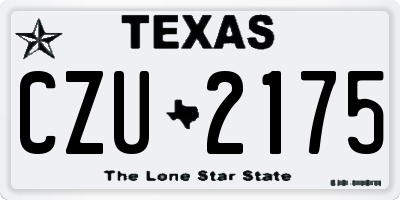 TX license plate CZU2175