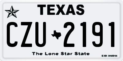 TX license plate CZU2191