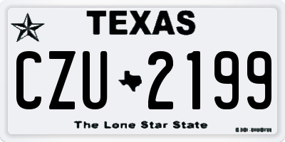 TX license plate CZU2199