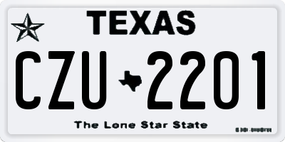 TX license plate CZU2201