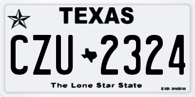 TX license plate CZU2324