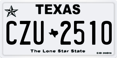 TX license plate CZU2510