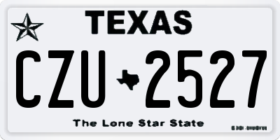 TX license plate CZU2527