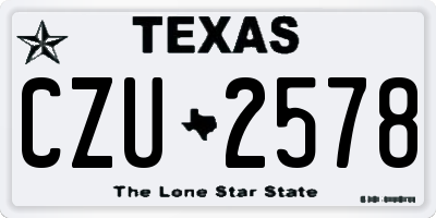 TX license plate CZU2578