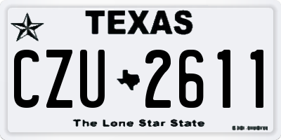 TX license plate CZU2611