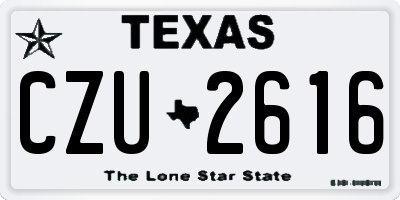 TX license plate CZU2616