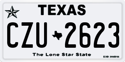 TX license plate CZU2623