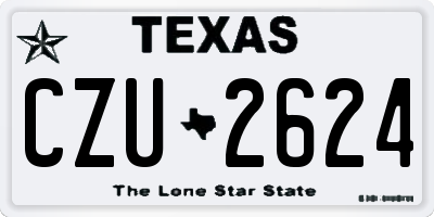 TX license plate CZU2624