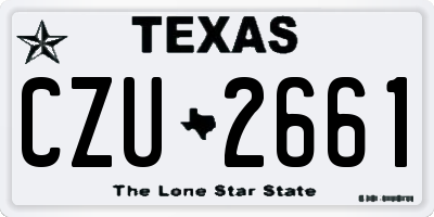 TX license plate CZU2661