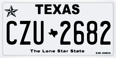 TX license plate CZU2682