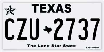TX license plate CZU2737
