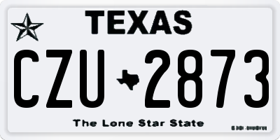 TX license plate CZU2873