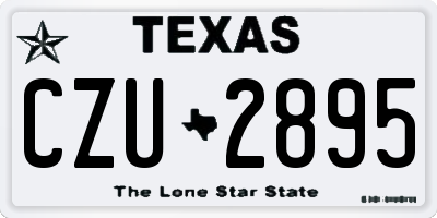 TX license plate CZU2895