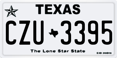 TX license plate CZU3395