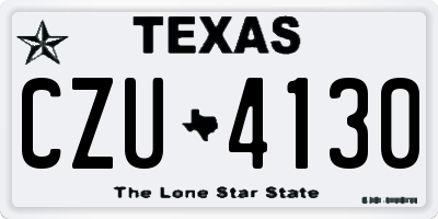 TX license plate CZU4130
