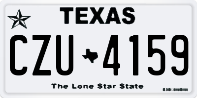 TX license plate CZU4159