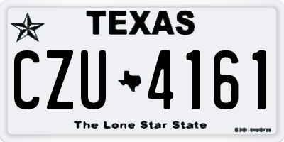 TX license plate CZU4161