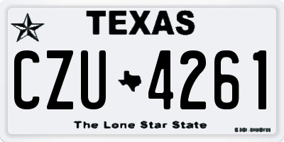 TX license plate CZU4261