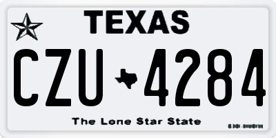 TX license plate CZU4284