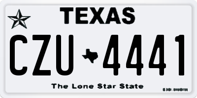 TX license plate CZU4441