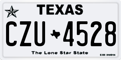 TX license plate CZU4528