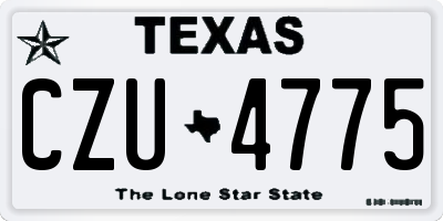 TX license plate CZU4775