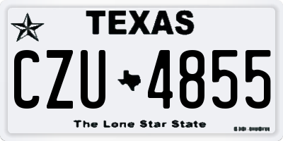 TX license plate CZU4855