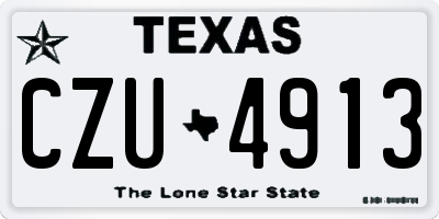 TX license plate CZU4913