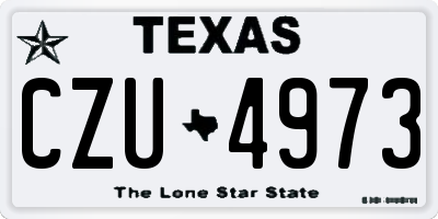 TX license plate CZU4973