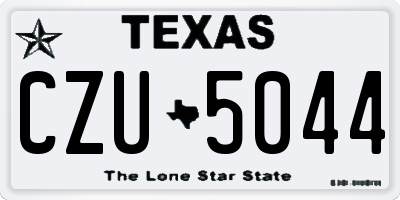 TX license plate CZU5044