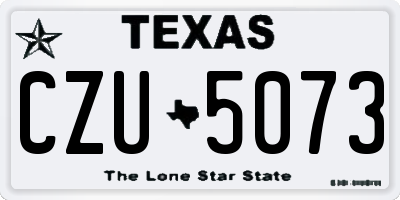TX license plate CZU5073