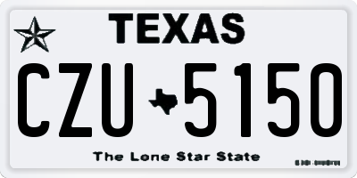 TX license plate CZU5150
