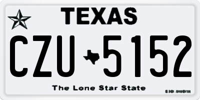 TX license plate CZU5152