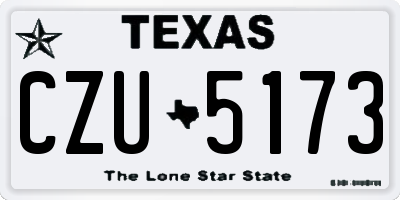 TX license plate CZU5173