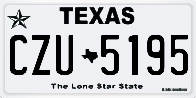 TX license plate CZU5195