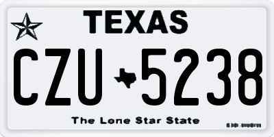 TX license plate CZU5238