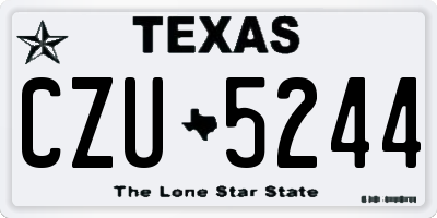 TX license plate CZU5244