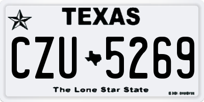 TX license plate CZU5269