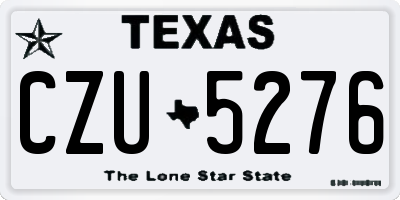 TX license plate CZU5276