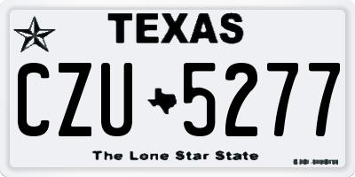 TX license plate CZU5277