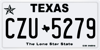 TX license plate CZU5279