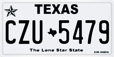 TX license plate CZU5479