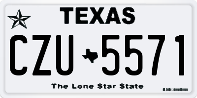 TX license plate CZU5571