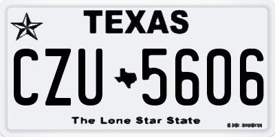 TX license plate CZU5606