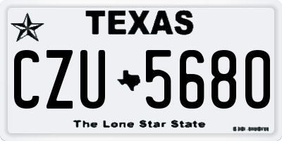 TX license plate CZU5680